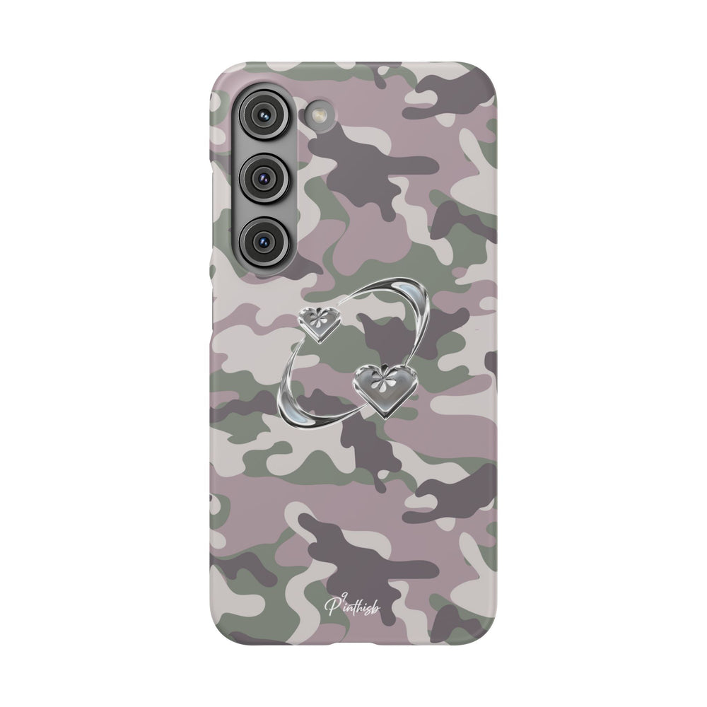 Camouflage Heart Snap Phone Case