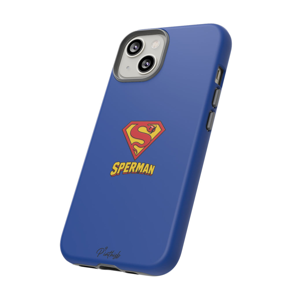 "SPERMAN" Parody Logo Tough Phone Case