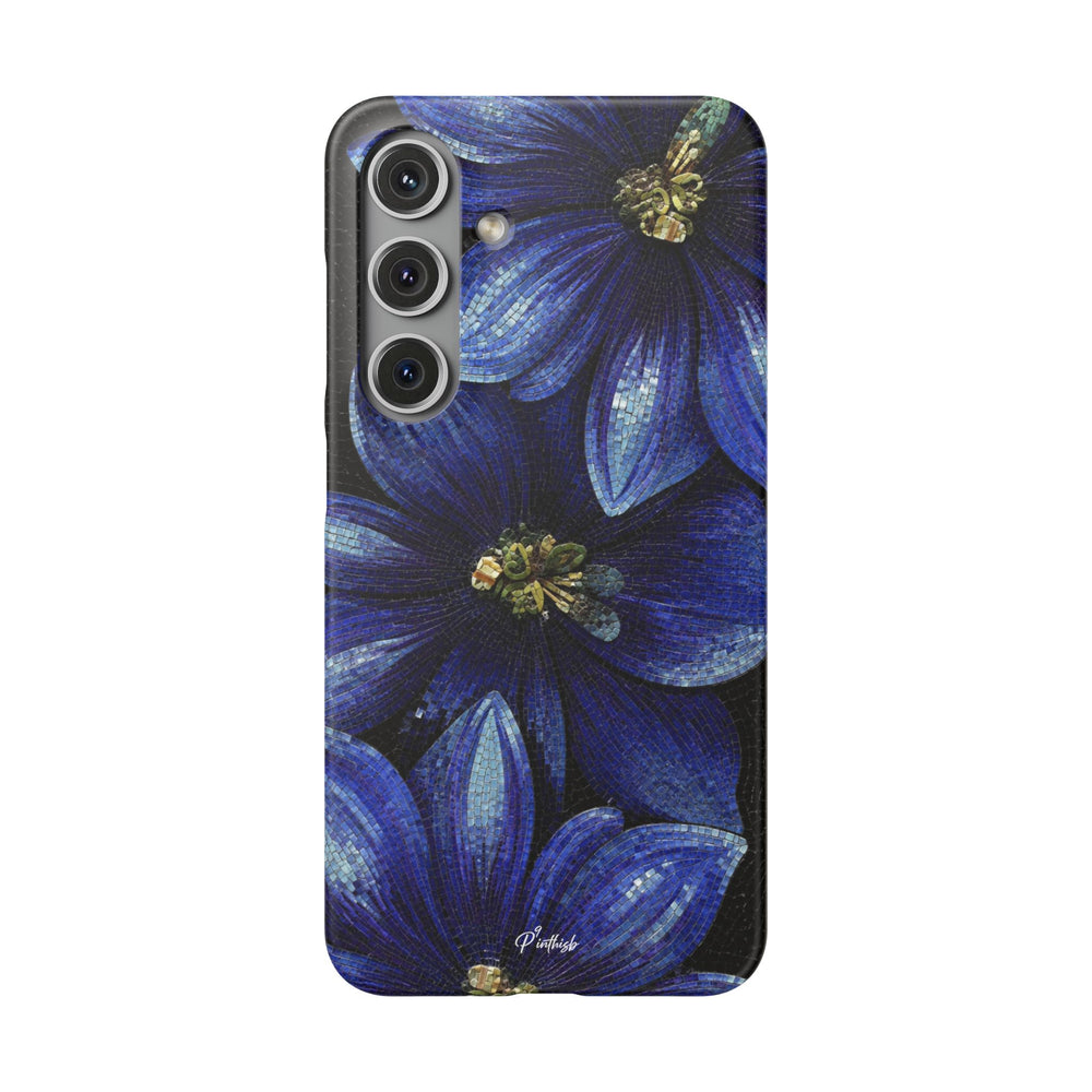 Blue Floral Snap Case