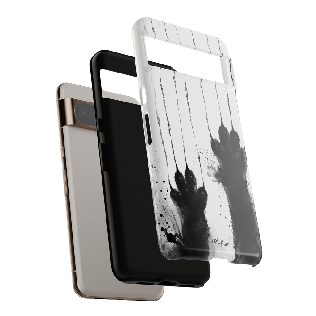Black Ink Paw Print Tough Case
