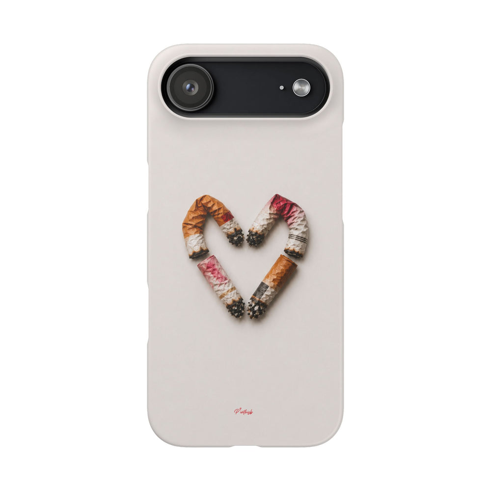 Cigarette Butts Heart Snap Case