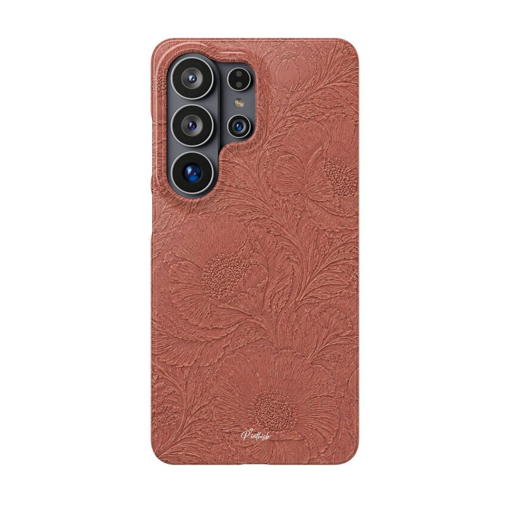 Embossed Floral Snap Case