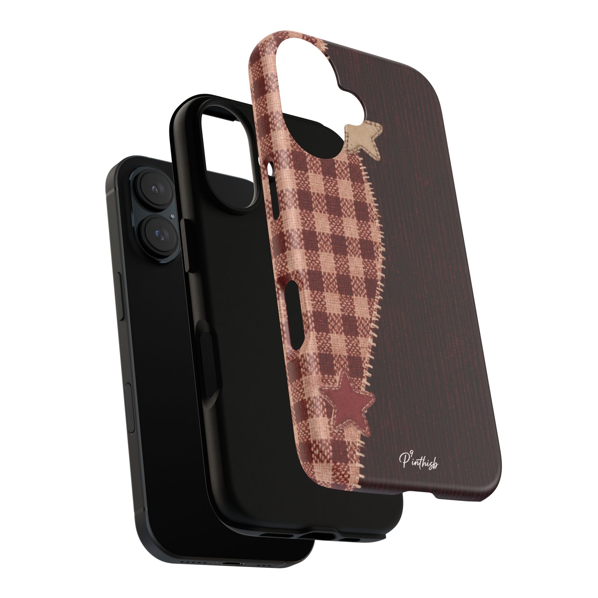 Rustic Plaid Stars Phone Case