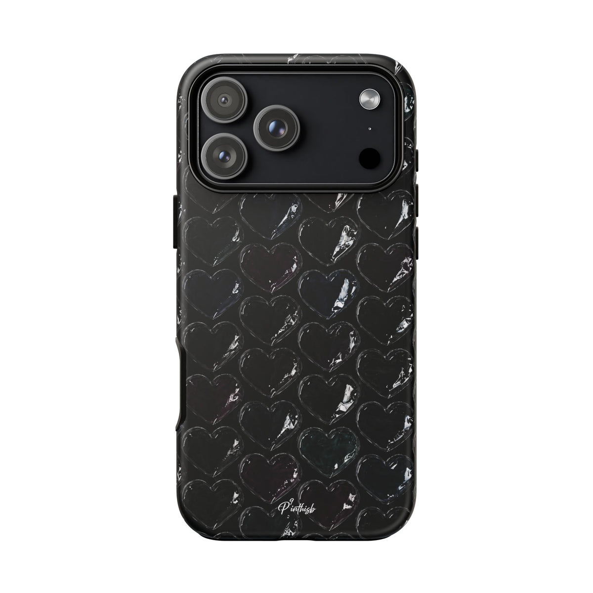 Black Pop Hearts Tough Case