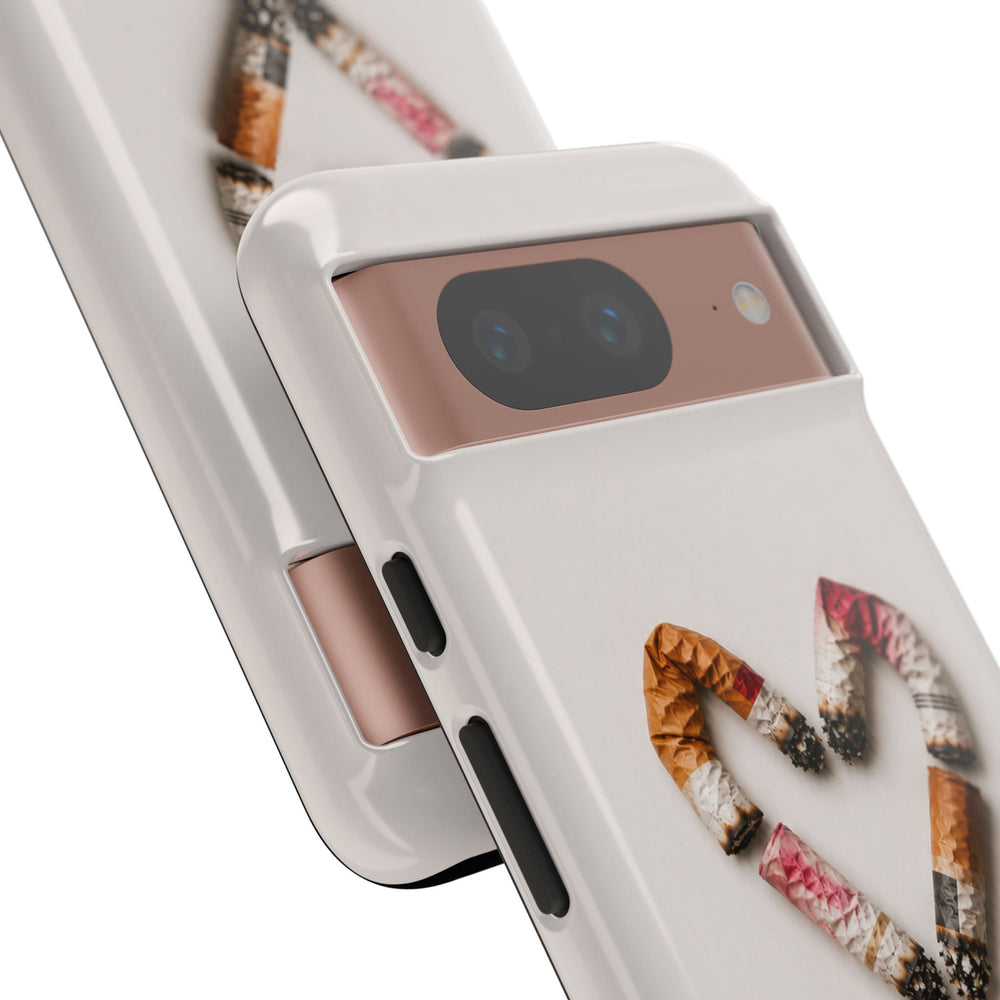 Cigarette Butts Heart Tough Case