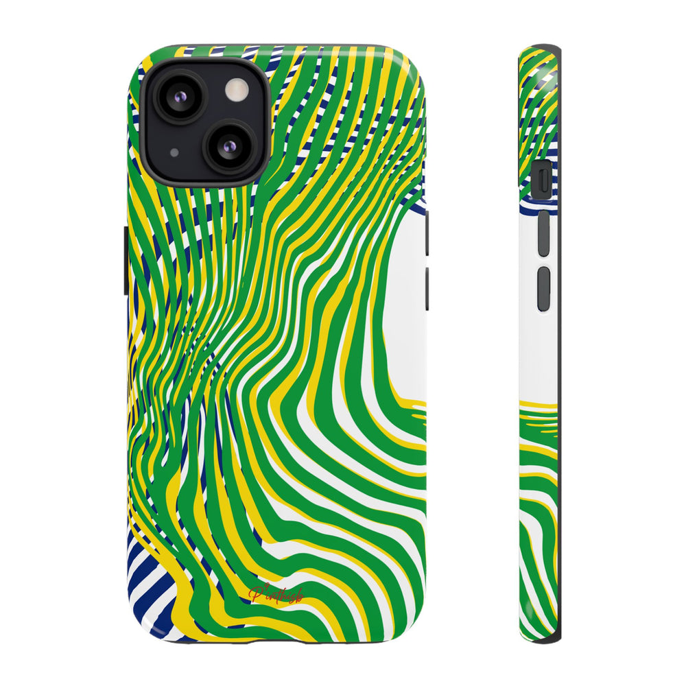 Abstract Green Wave Phone Case