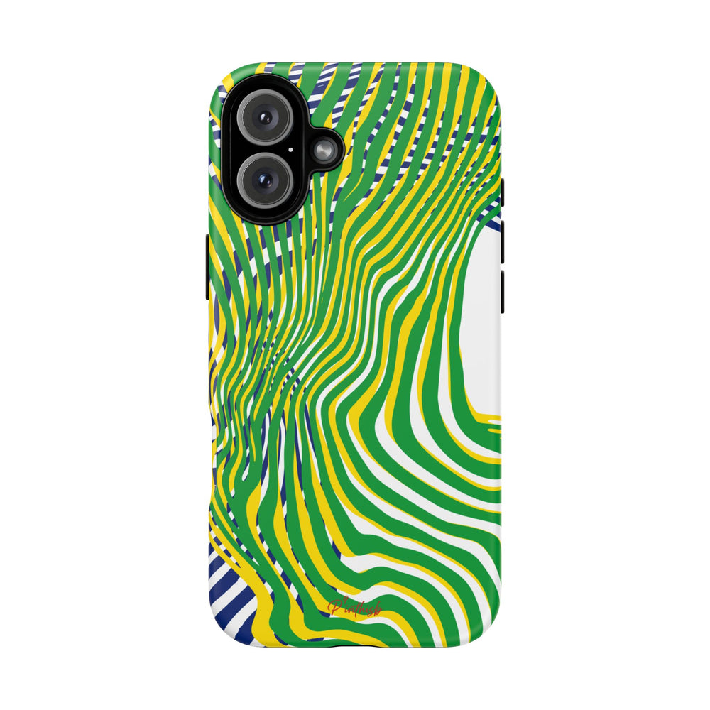 Abstract Green Wave Phone Case