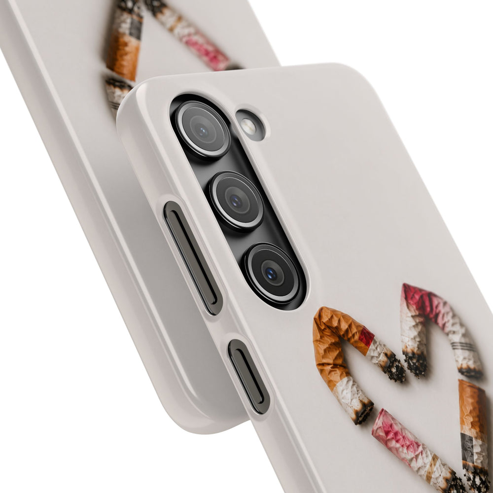 Cigarette Butts Heart Snap Case
