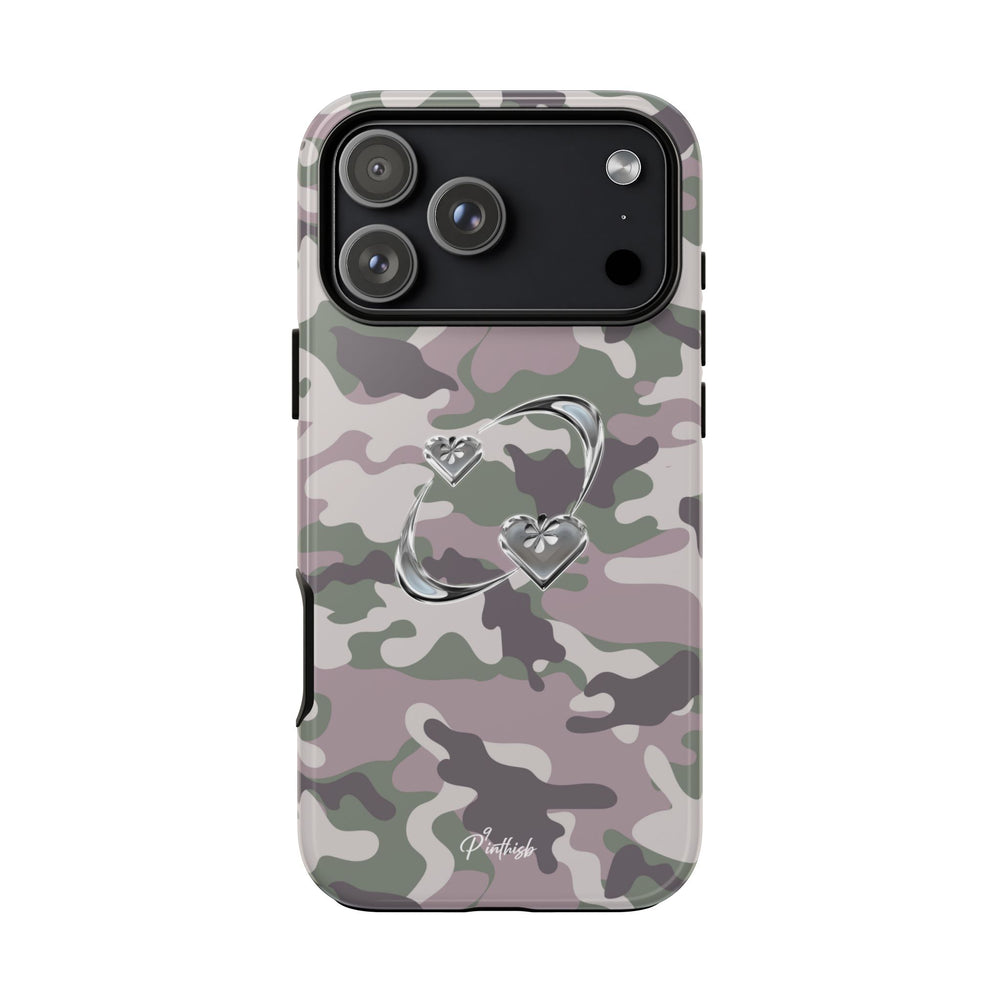 Camouflage Heart Tough Phone Case