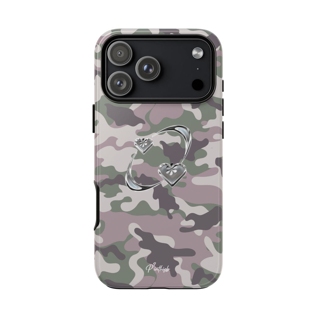 Camouflage Heart Tough Phone Case