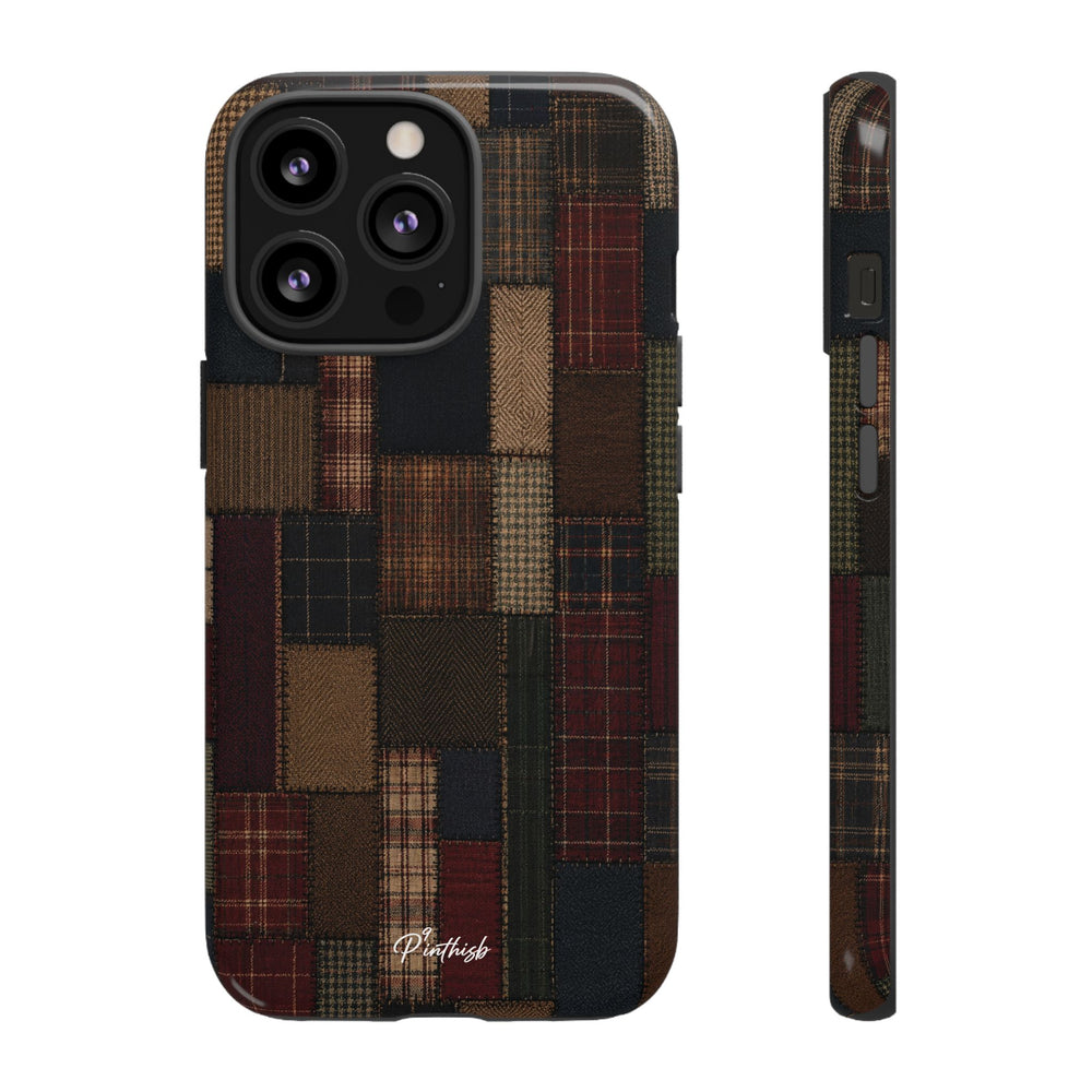 Plaid Patchwork Tough Phone Case