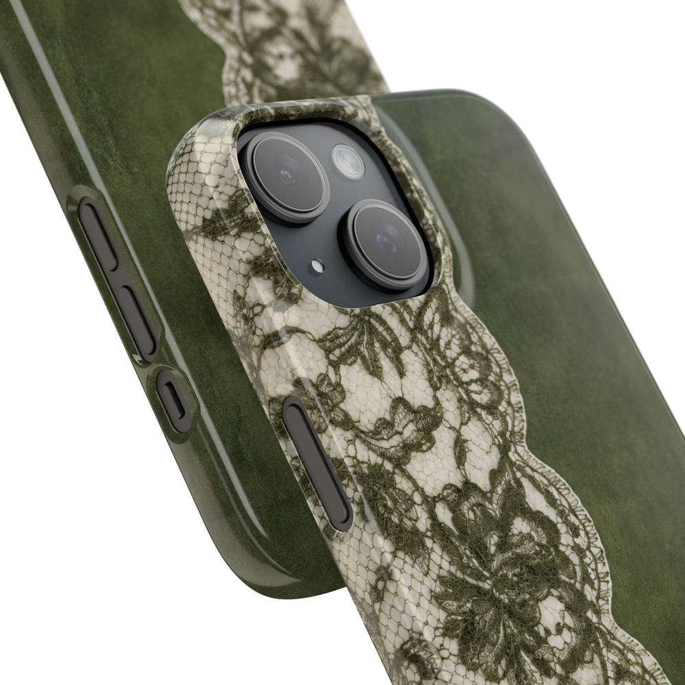 Olive Lace Snap Case