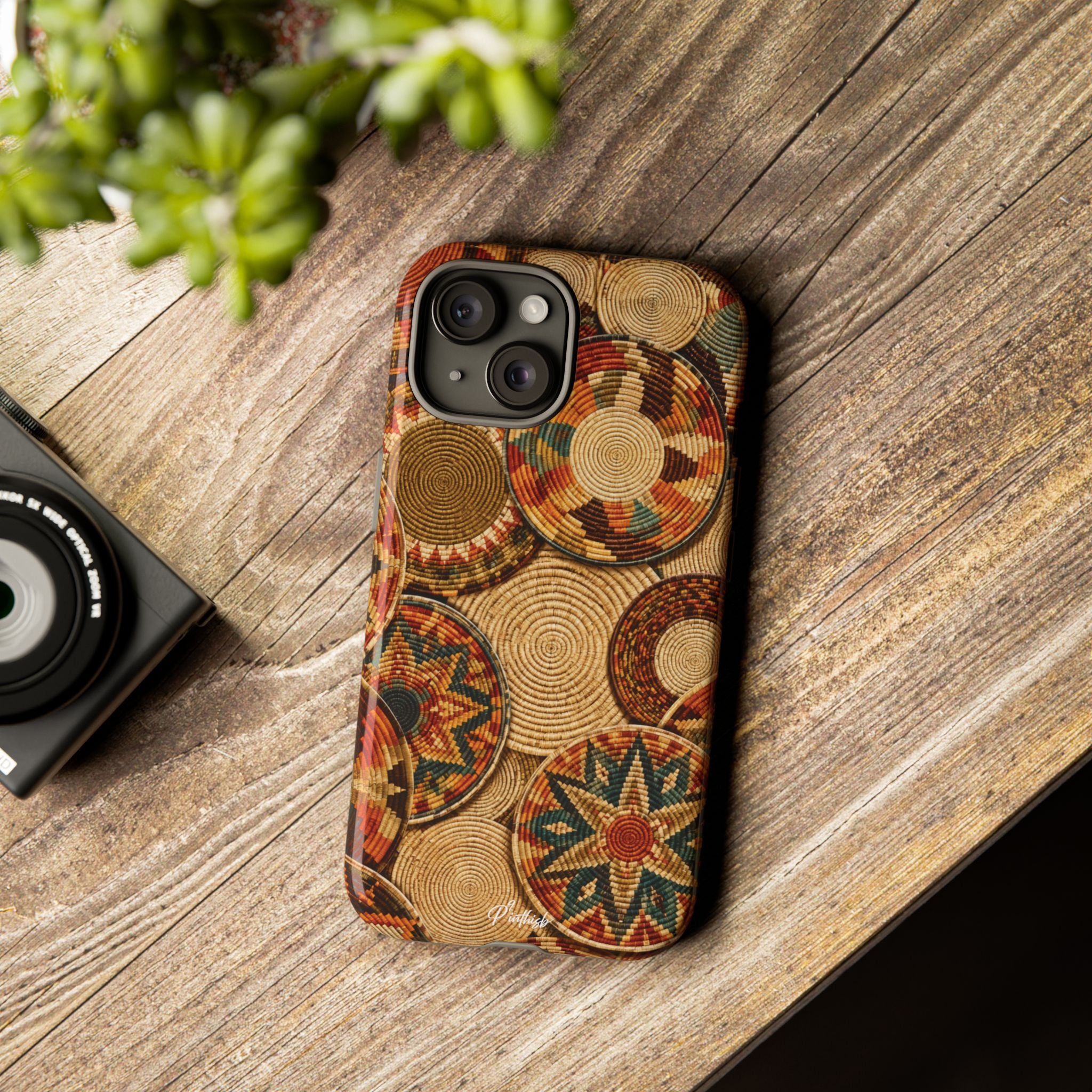 Bohemian Woven Basket Pattern Tough Case