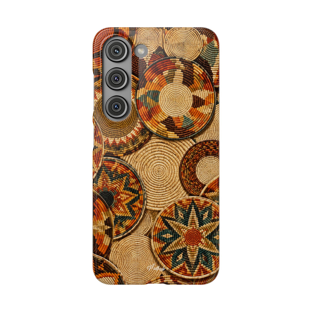 Bohemian Woven Basket Pattern Snap Case