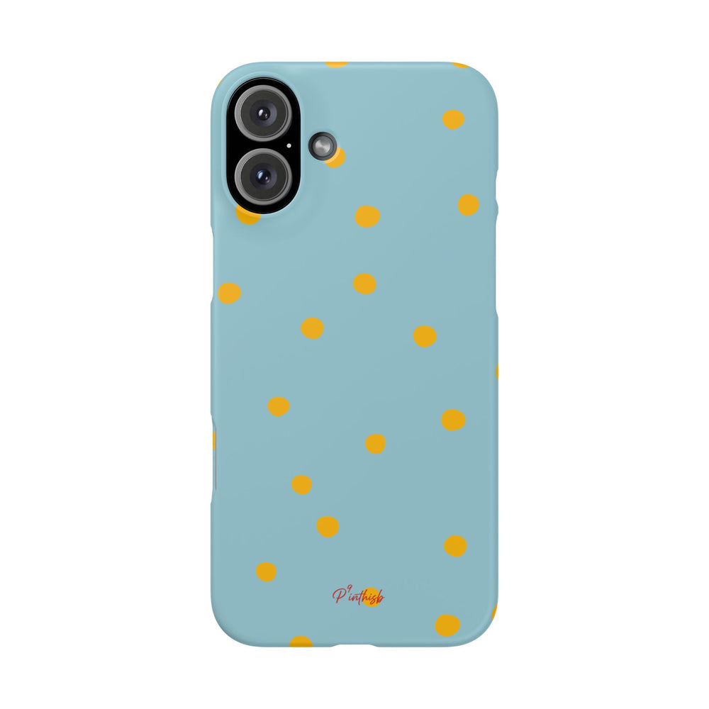 Blue & Yellow Polka Dot Snap Phone Case
