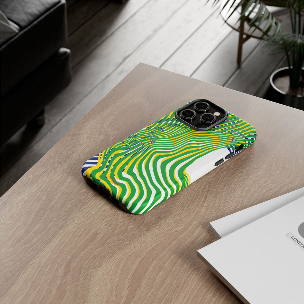 Abstract Green Wave Phone Case