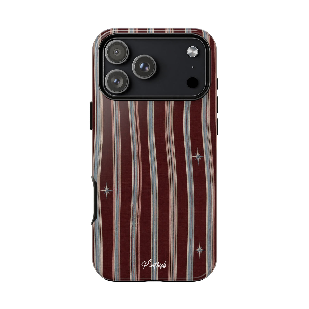 Retro Red & Cream with Star Accents Phone Case