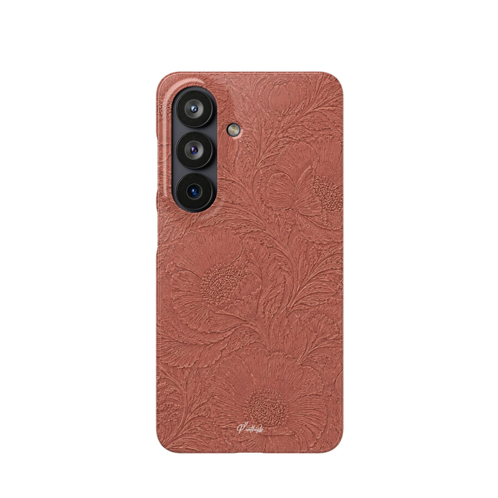 Embossed Floral Snap Case