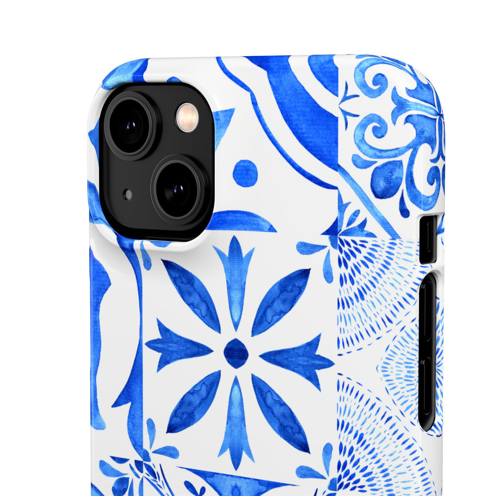 Blue Tile Pattern Snap Phone Case