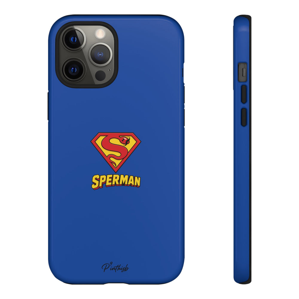 "SPERMAN" Parody Logo Tough Phone Case