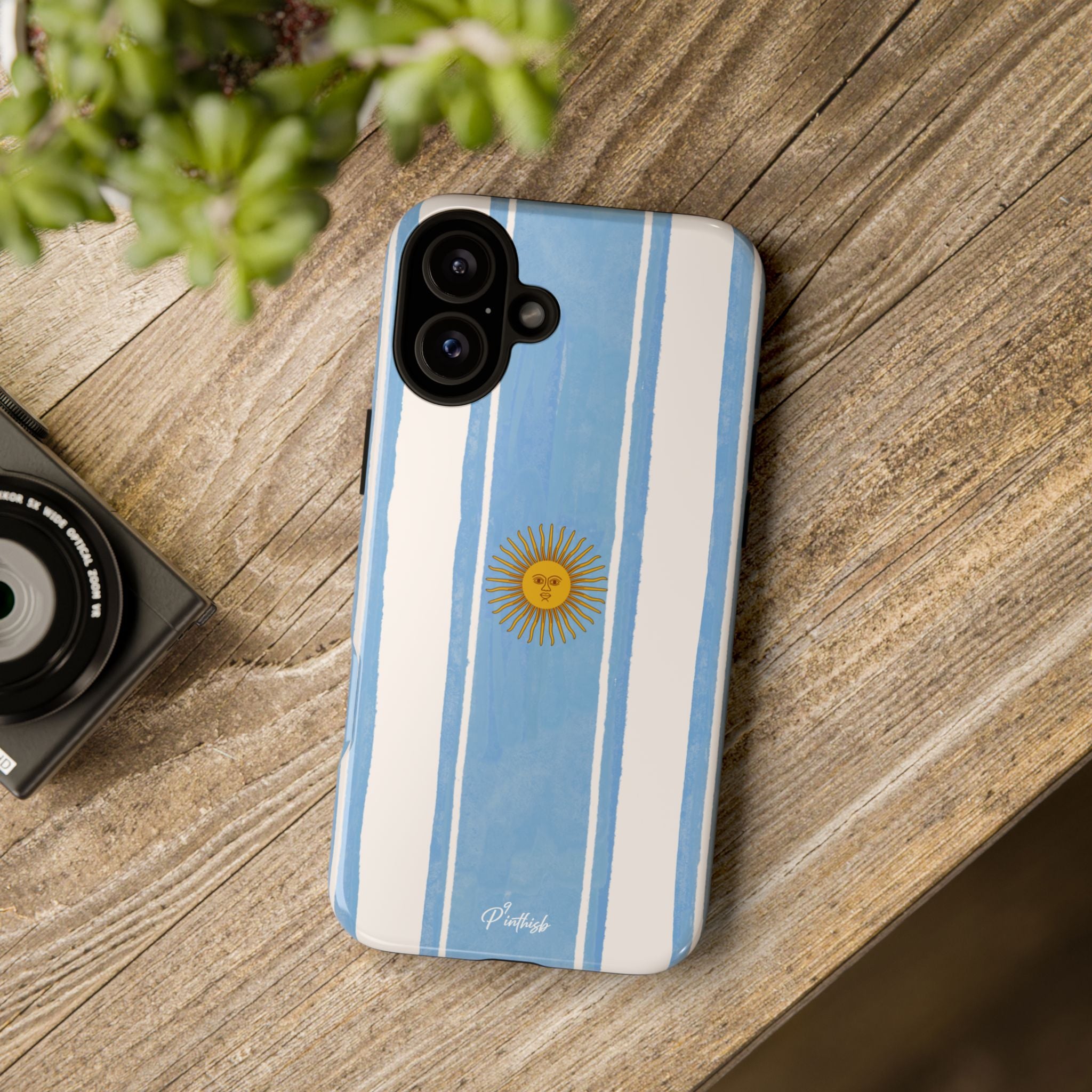 Argentina Flag Tough Phone Case – Blue White Striped Sun Protector