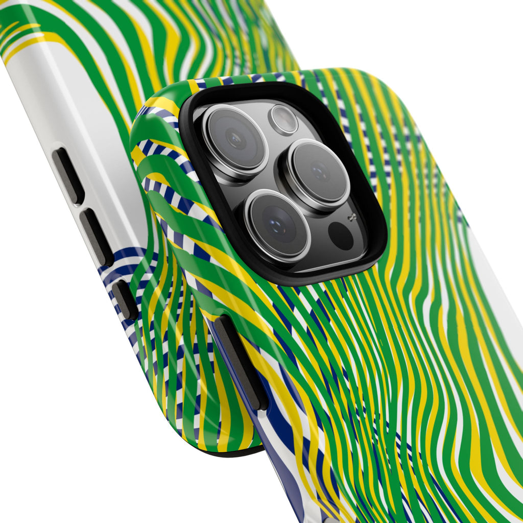 Abstract Green Wave Phone Case