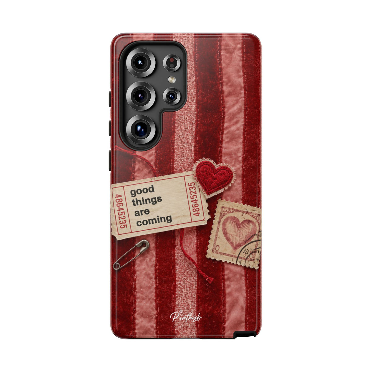 “Good Things Are Coming” Red Phone Case