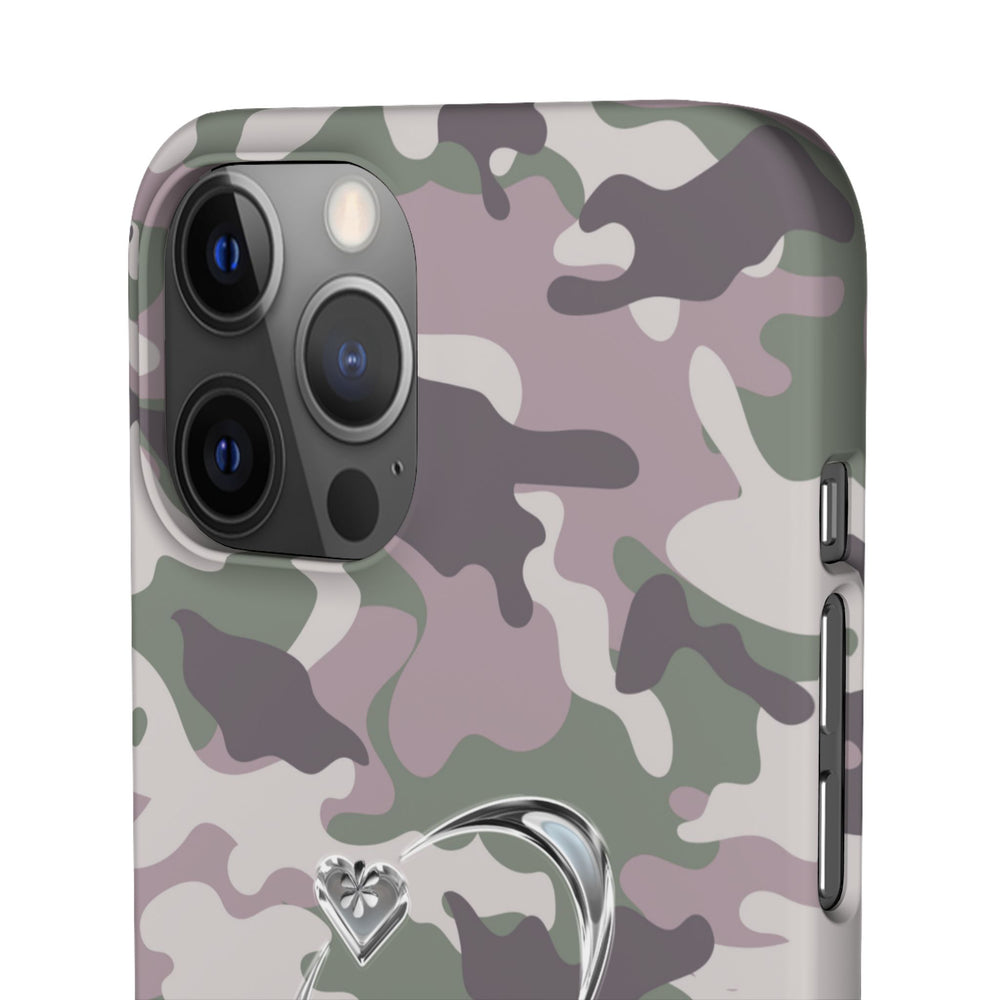 Camouflage Heart Snap Phone Case