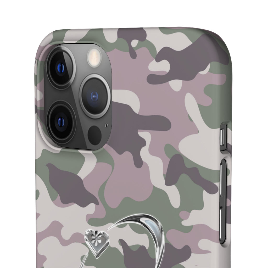 Camouflage Heart Snap Phone Case