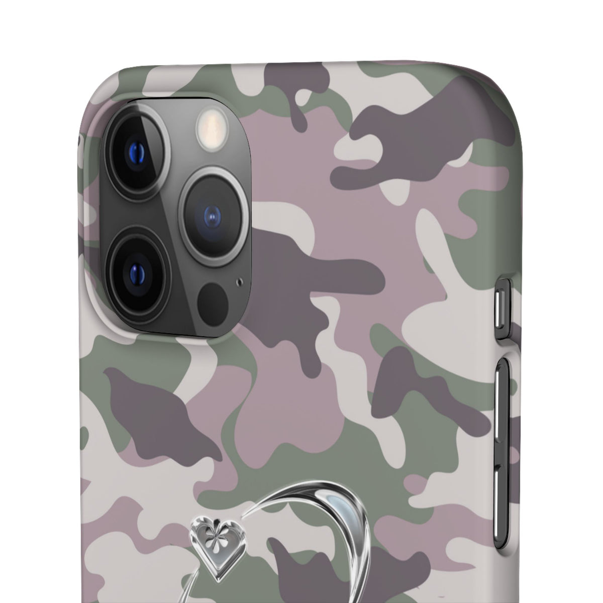 Camouflage Heart Snap Phone Case