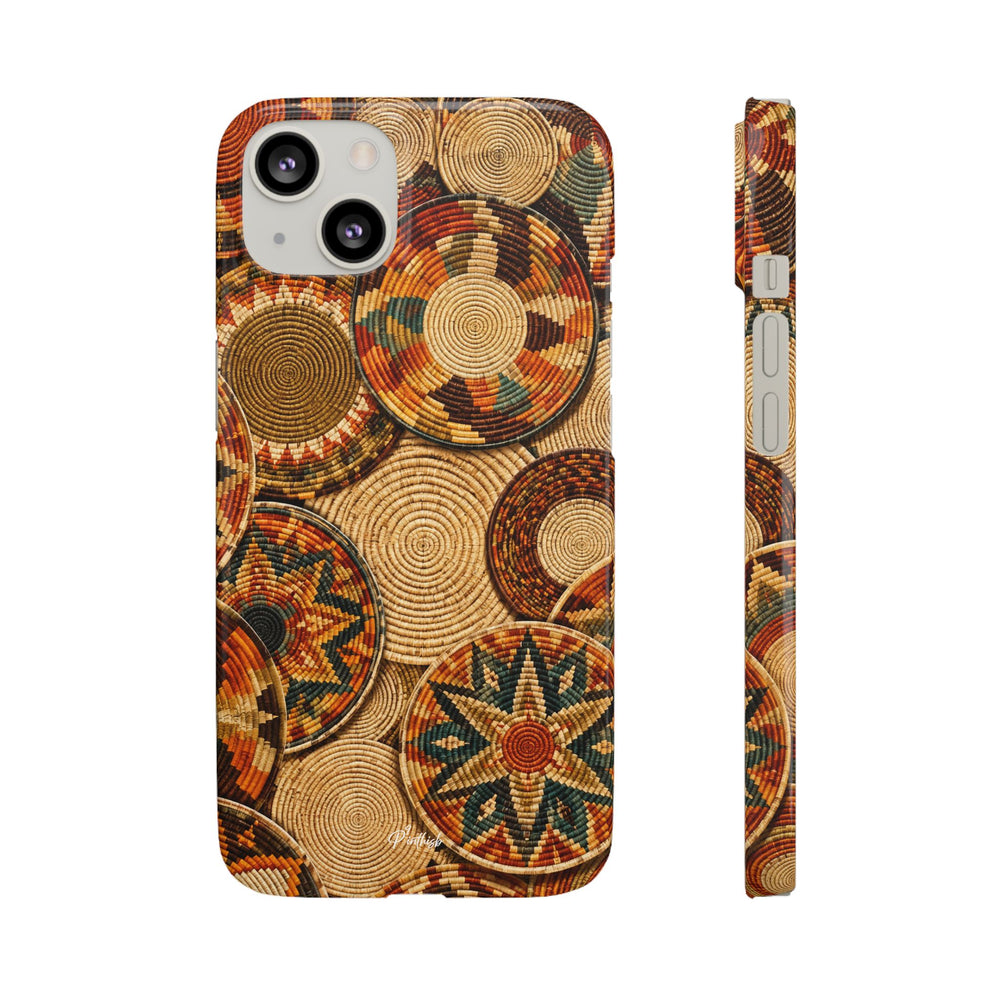 Bohemian Woven Basket Pattern Snap Case