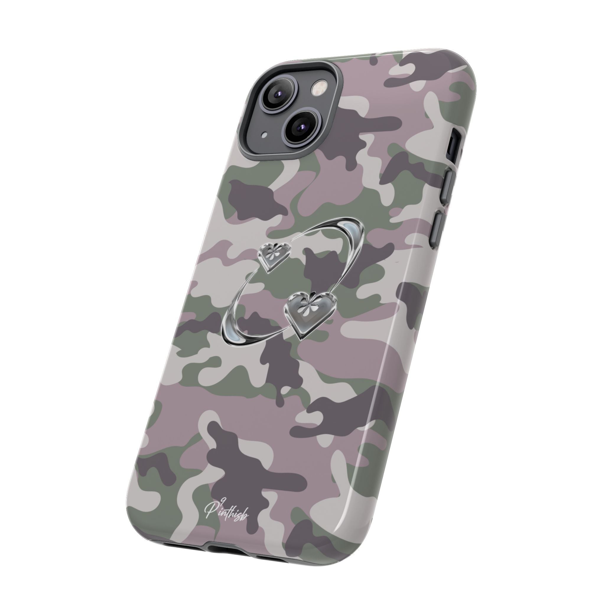 Camouflage Heart Tough Phone Case