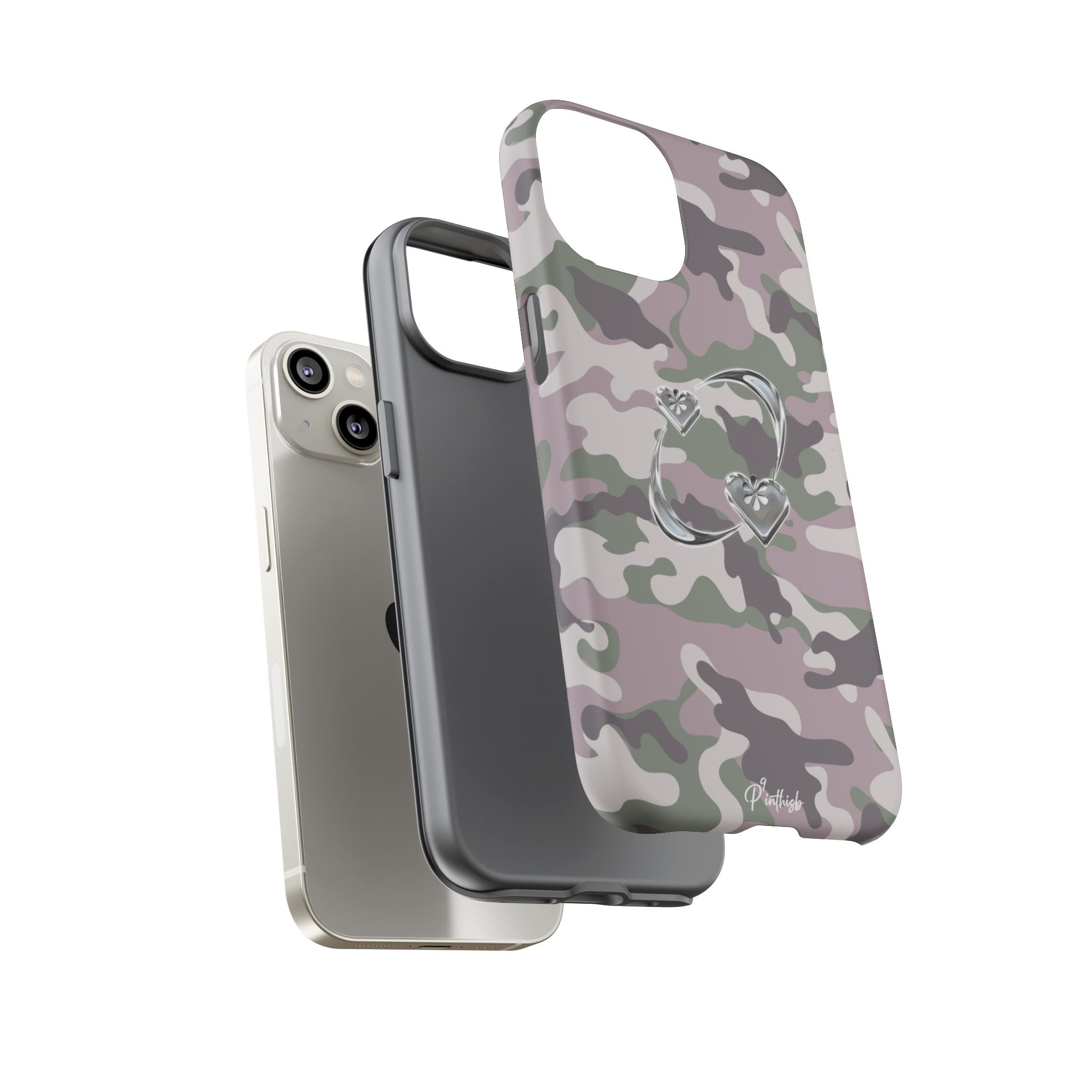 Camouflage Heart Tough Phone Case