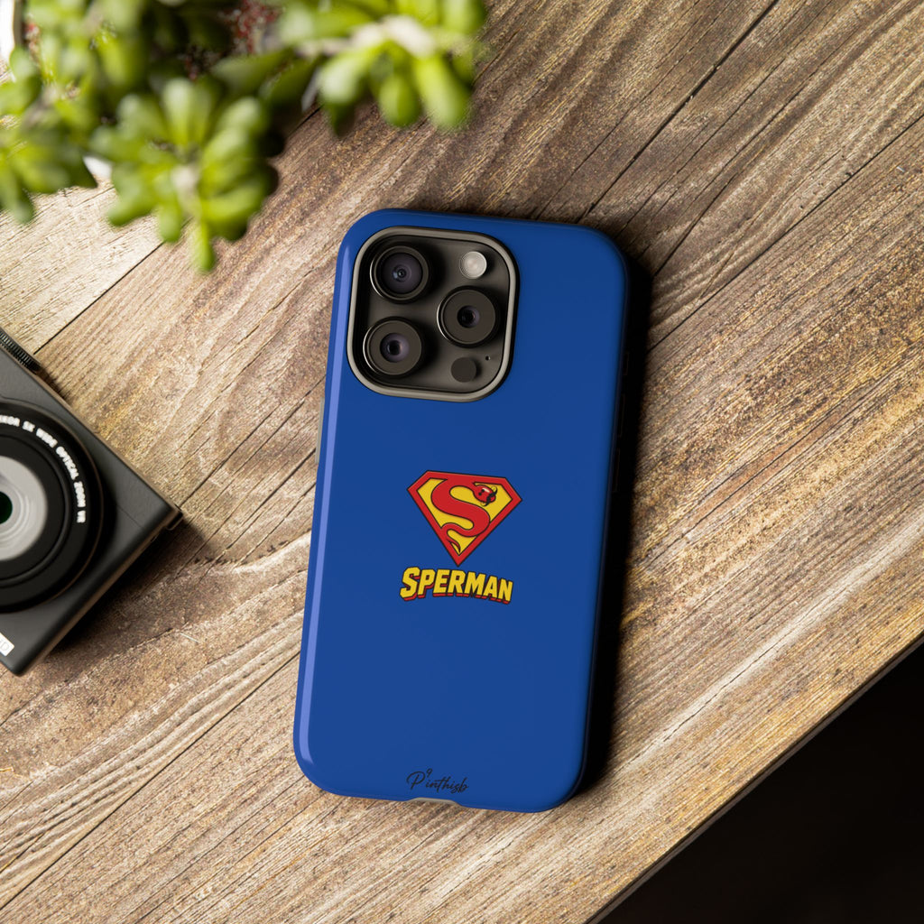 "SPERMAN" Parody Logo Tough Phone Case