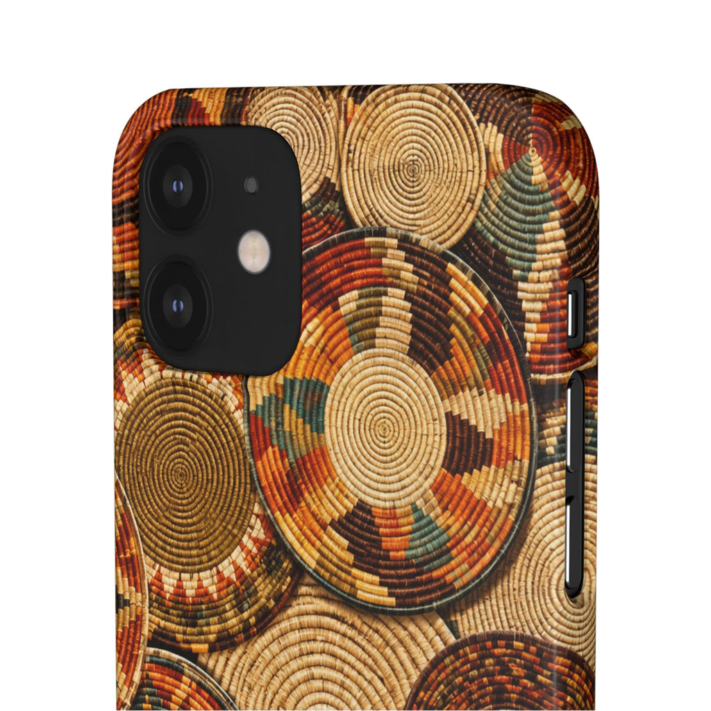 Bohemian Woven Basket Pattern Snap Case