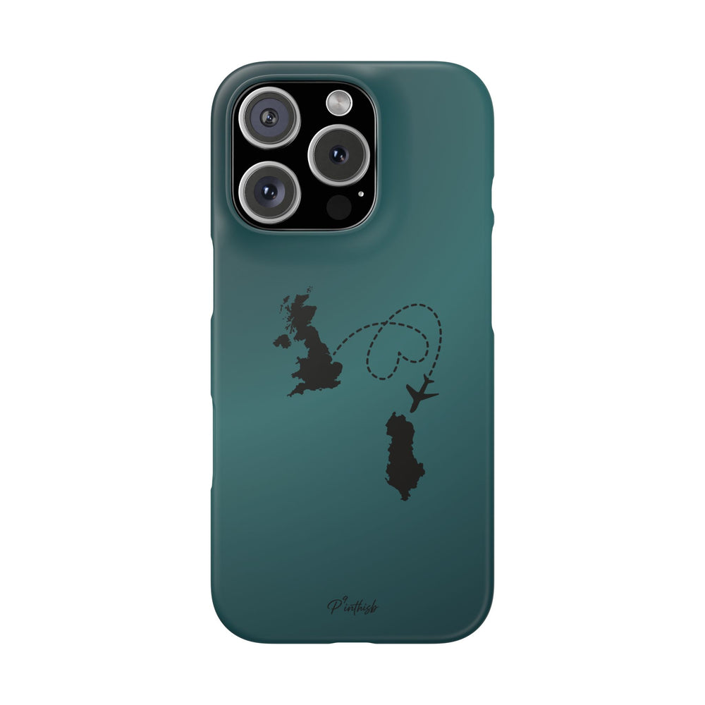 Copy of UK to Albania Pink Snap Phone Case