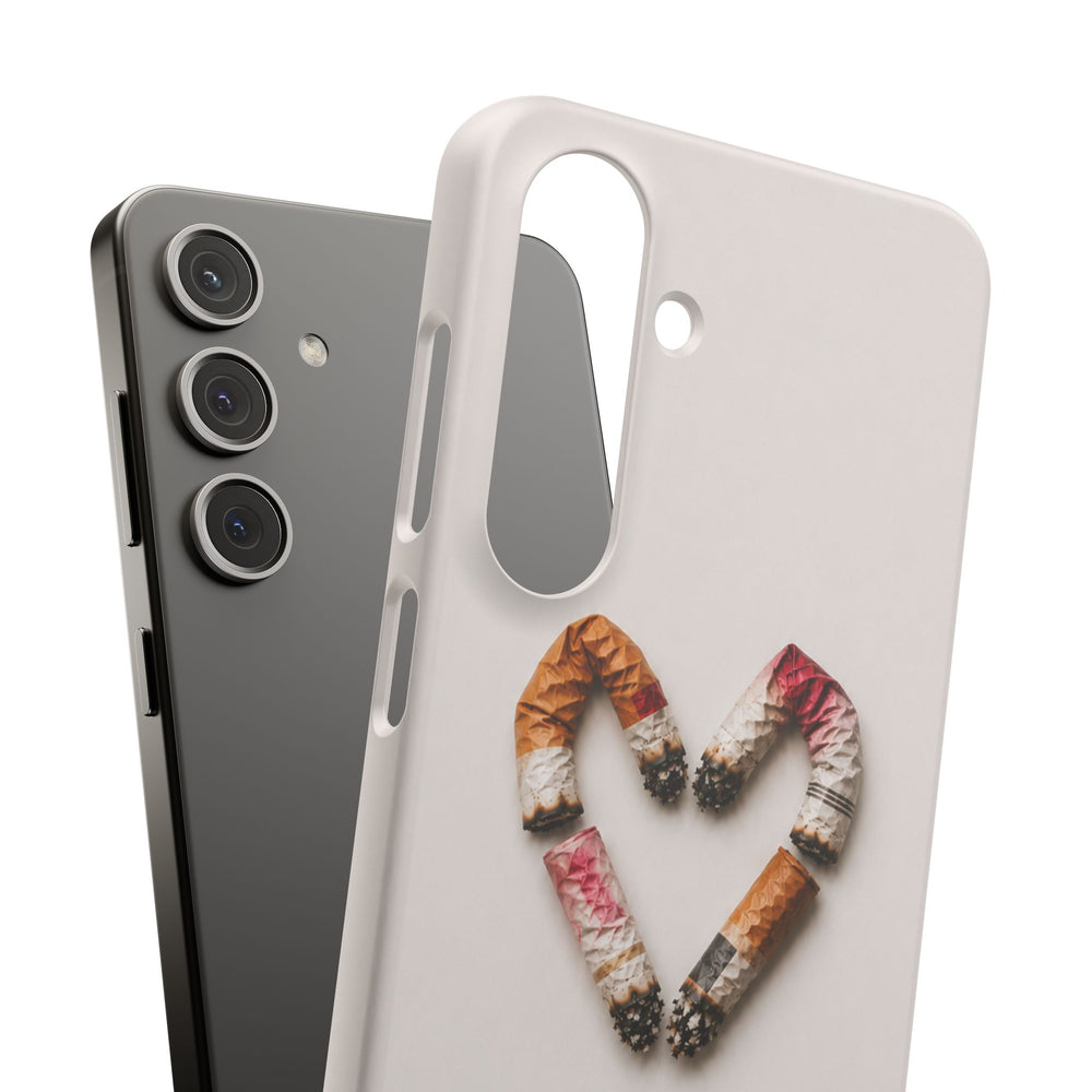 Cigarette Butts Heart Snap Case