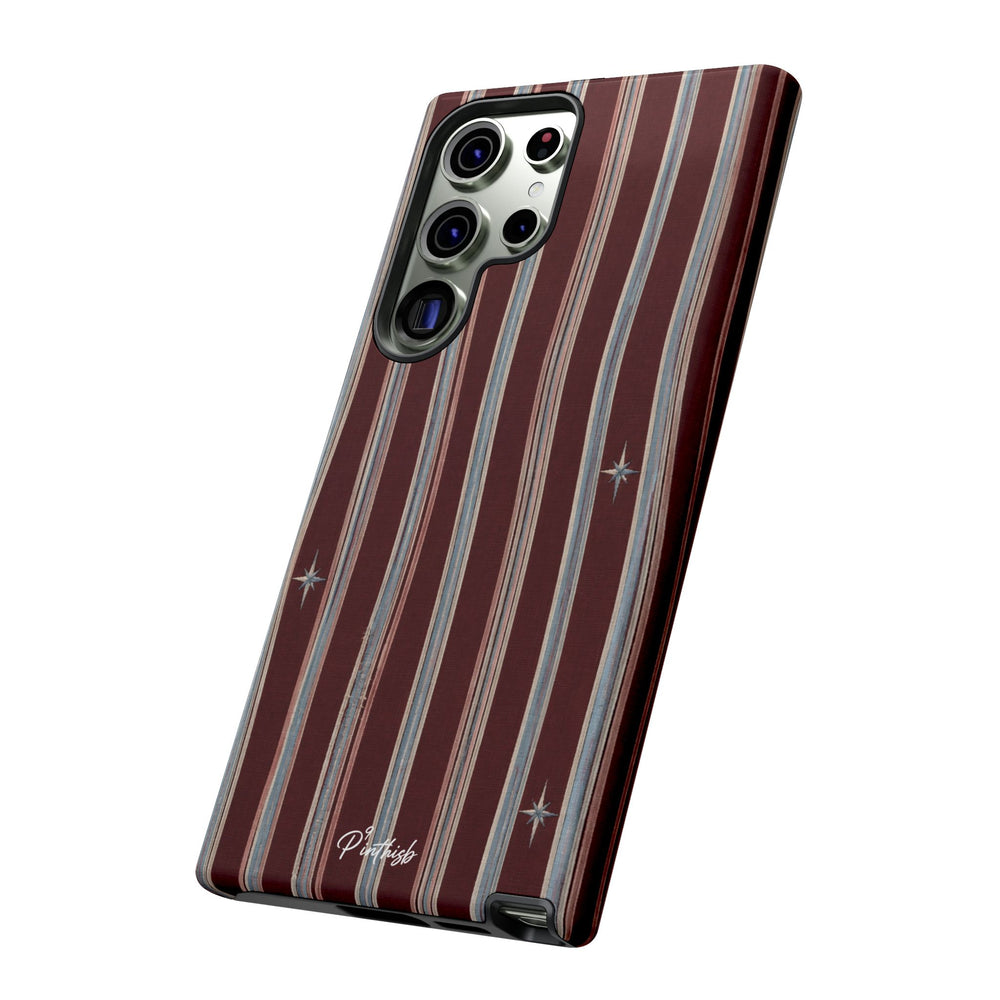 Retro Red & Cream with Star Accents Phone Case