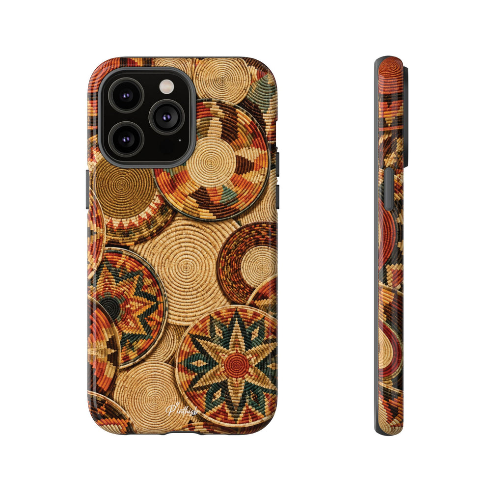 Bohemian Woven Basket Pattern Tough Case