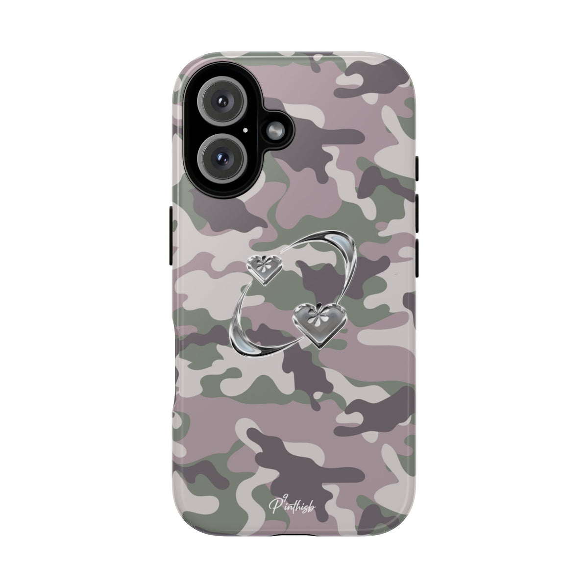 Camouflage Heart Tough Phone Case