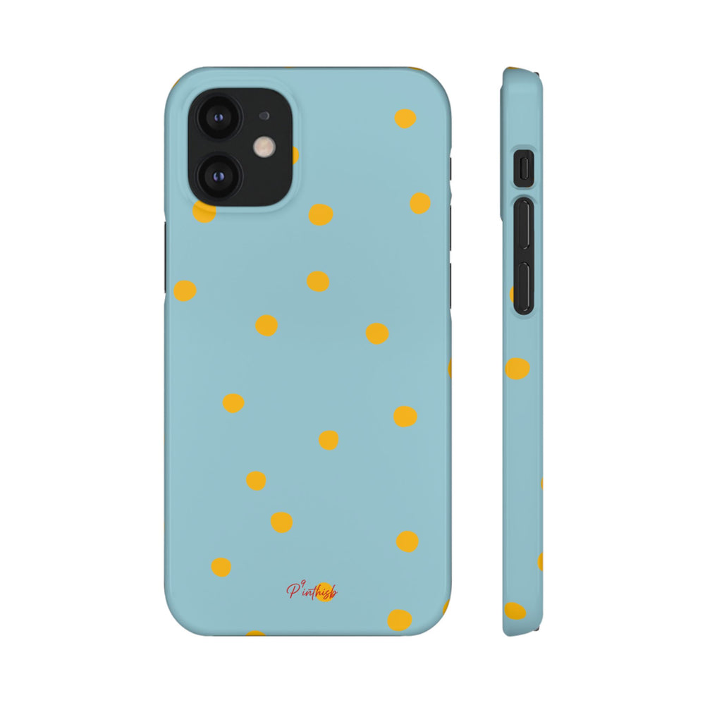Blue & Yellow Polka Dot Snap Phone Case