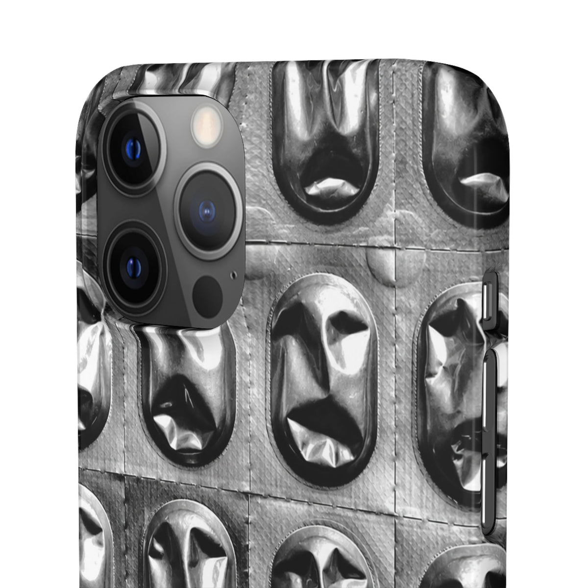 Metallic Mask Grid Snap Case