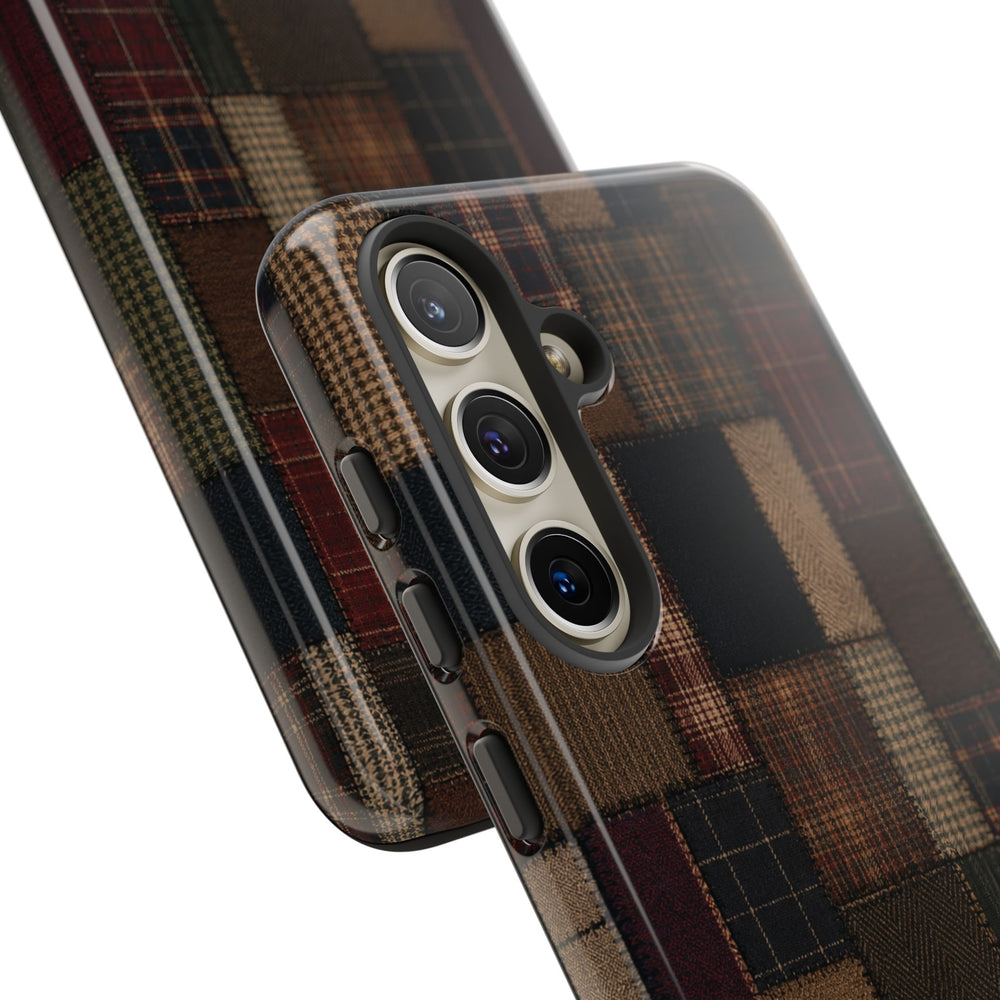 Plaid Patchwork Tough Phone Case