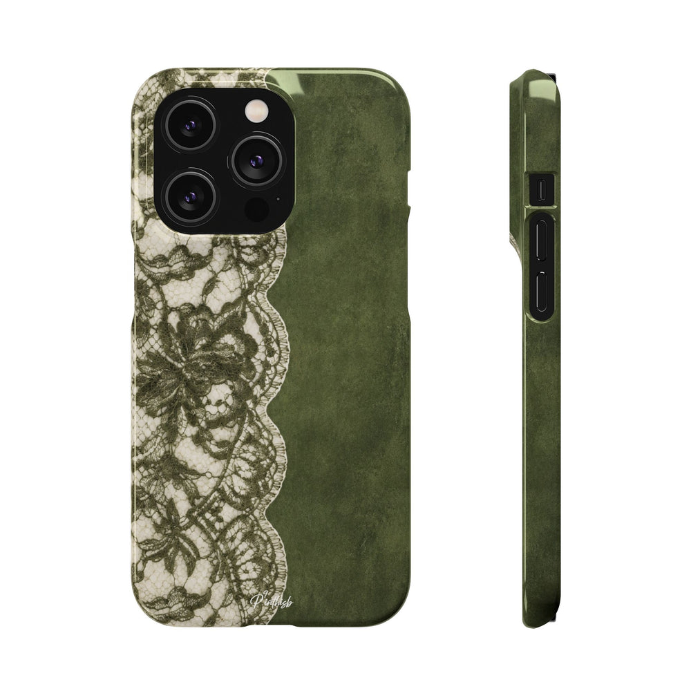 Olive Lace Snap Case