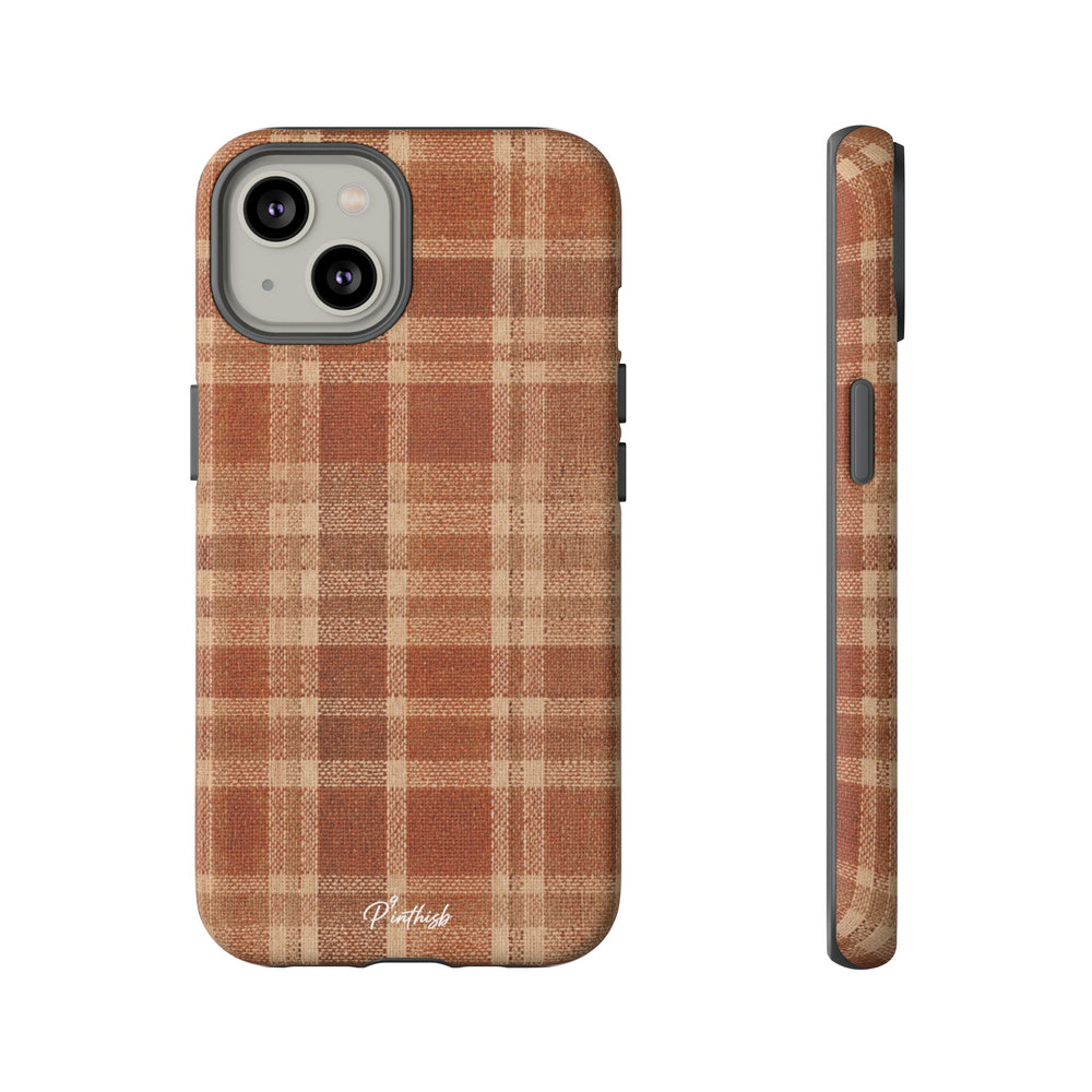 Rustic Brown Cozy Plaid Tough Case