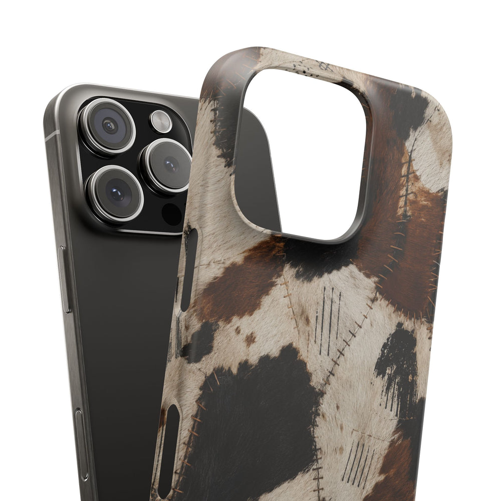 Brown & Black Animal Print Snap Case