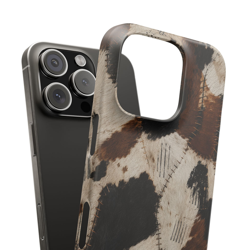 Brown & Black Animal Print Snap Case