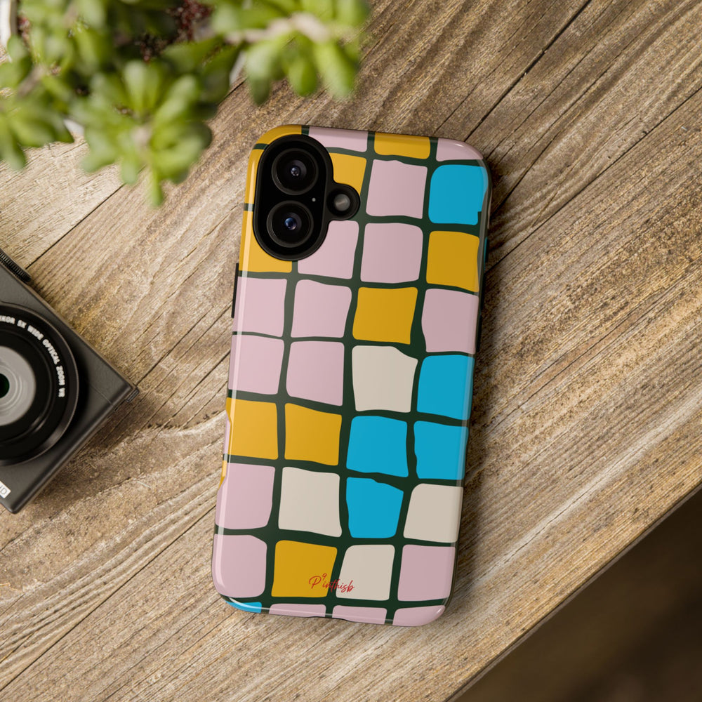 Color Grid Tough Phone Case