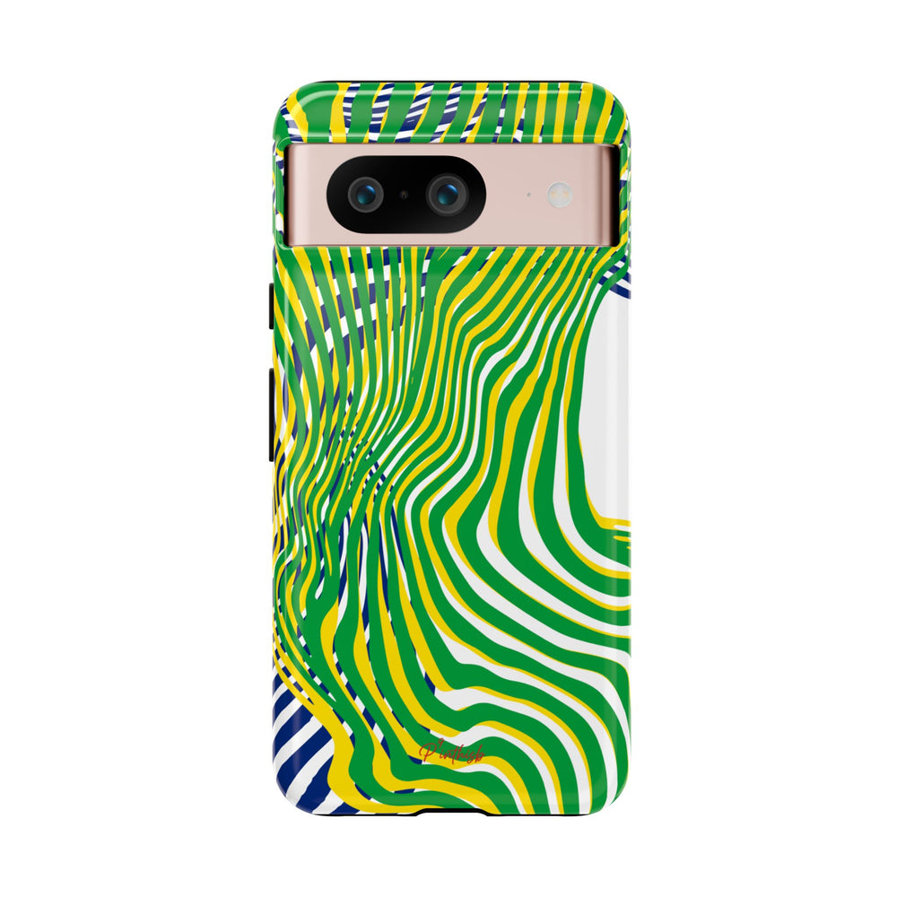 Abstract Green Wave Phone Case