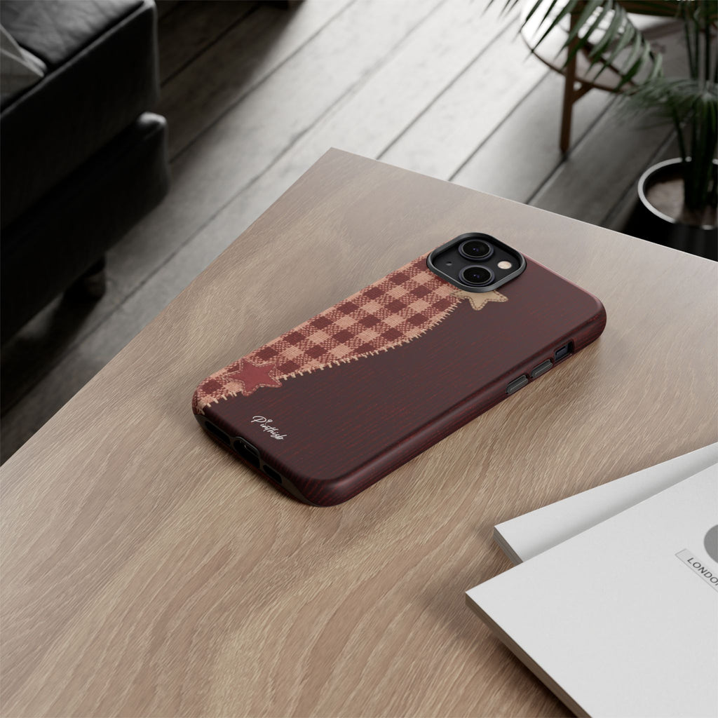 Rustic Plaid Stars Phone Case